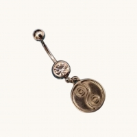 Yin Yang Muntje Navelpiercing - Heren