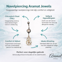Bloem Hanger Navelpiercing - Heren