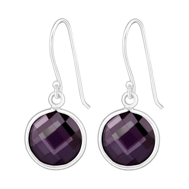Paarse Zirkonia Oorbellen - Aramat Jewels -