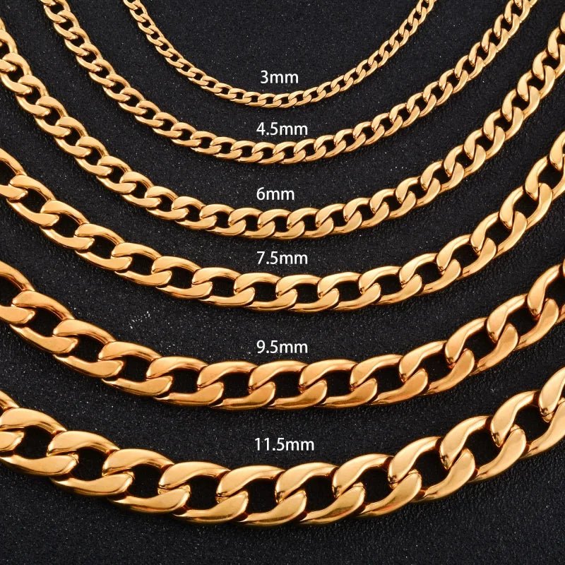 Stalen Cuban Chain gourmet Ketting - 55cm / 7mm - Heren