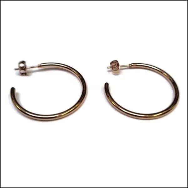 RVS Hoepel Oorstekers in Diverse Maten - Zilverkleurig / 30mm -