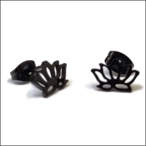 Stalen Oorbellen Bloem - Perfect Cadeau! - Lotus-goudkleur-10x7mm -