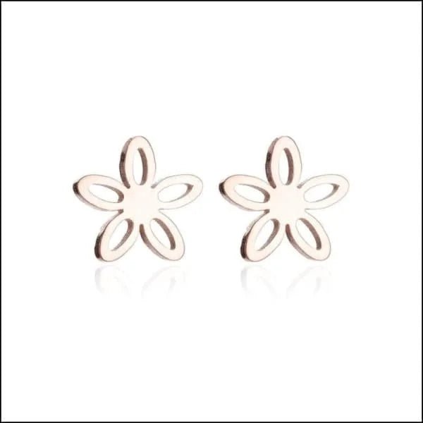 Stalen Oorbellen Bloem - Perfect Cadeau! - Bloem-Zilverkleurig-10mm - Dames