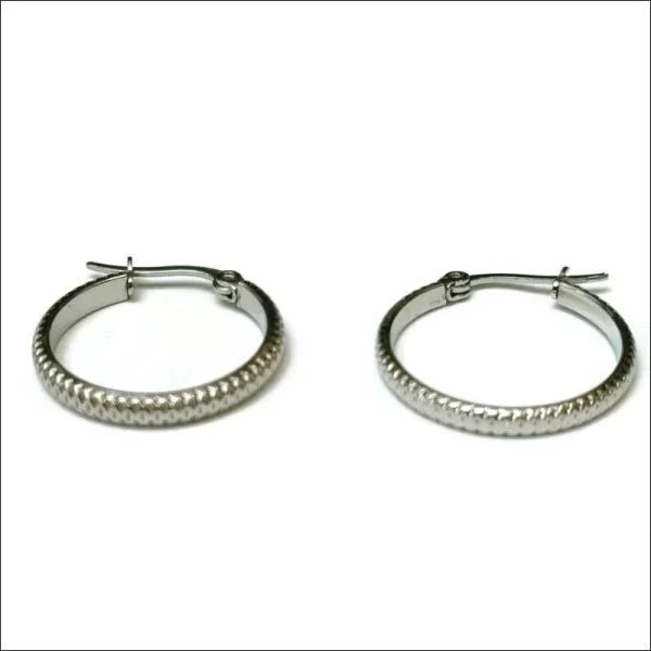Prachtige Stalen Oorringen met motief - Anker-25x3mm -