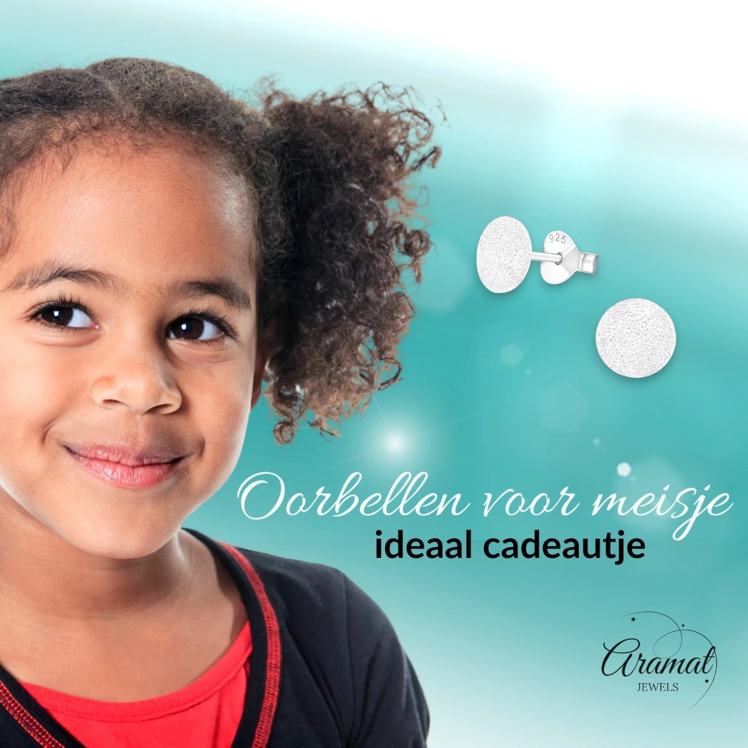 Zilveren Gematteerde Oorbellen - Rond-6mm -