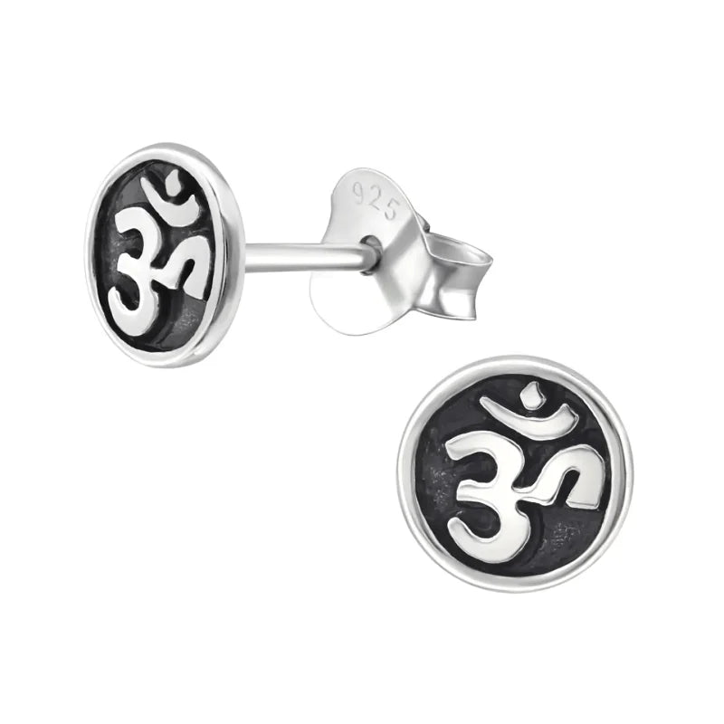 Zilveren Ohm oorbellen &acirc;&euro;&ldquo; 6 mm nikkelvrij -