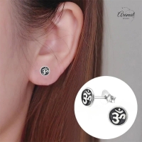 Zilveren Ohm oorbellen &acirc;&euro;&ldquo; 6 mm nikkelvrij -