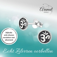 Zilveren Ohm oorbellen &acirc;&euro;&ldquo; 6 mm nikkelvrij -