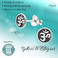 Zilveren Ohm oorbellen &acirc;&euro;&ldquo; 6 mm nikkelvrij -