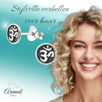 Zilveren Ohm oorbellen &acirc;&euro;&ldquo; 6 mm nikkelvrij -