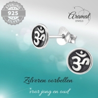 Zilveren Ohm oorbellen &acirc;&euro;&ldquo; 6 mm nikkelvrij -