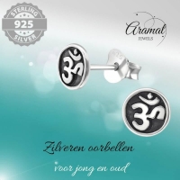 Zilveren Ohm oorbellen &acirc;&euro;&ldquo; 6 mm nikkelvrij -
