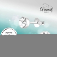 Zilveren kristal oorstekers &acirc;&euro;&ldquo; 5 mm - Transparante steen -