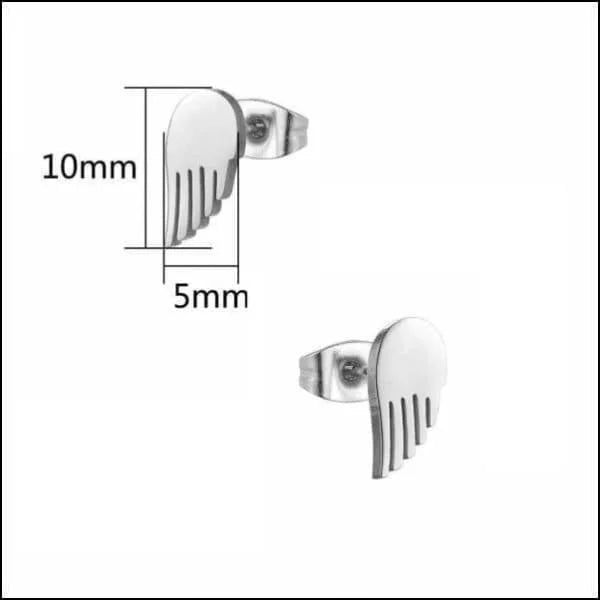 Stalen Vleugel Oorbellen - Kies Jouw Stijl! - Goudkleur-10x4mm -