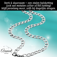RVS Gourmet Ketting Zilverkleur - Sterke Schakelketting - 3.5mm / 50cm - Unisex