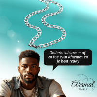 RVS Gourmet Ketting Zilverkleur - Sterke Schakelketting - 3.5mm / 50cm - Unisex