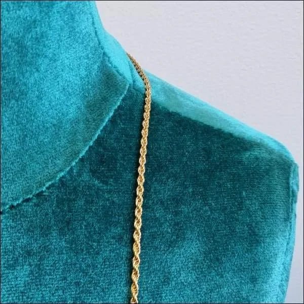 RVS Koordschakel Ketting Goudkleur - Rope Chain Ketting - 2mm / 65cm - Unisex