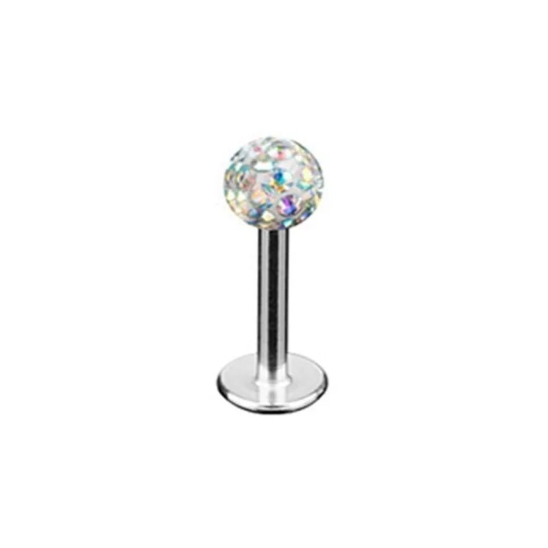 Helix Piercing met Ab Kristallen - 8mm staafje - Heren