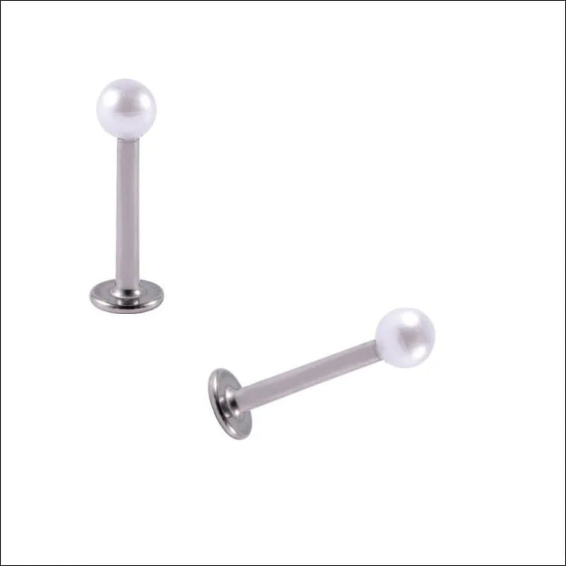 Witte Parel Helix Tragus oor piercing - Unisex