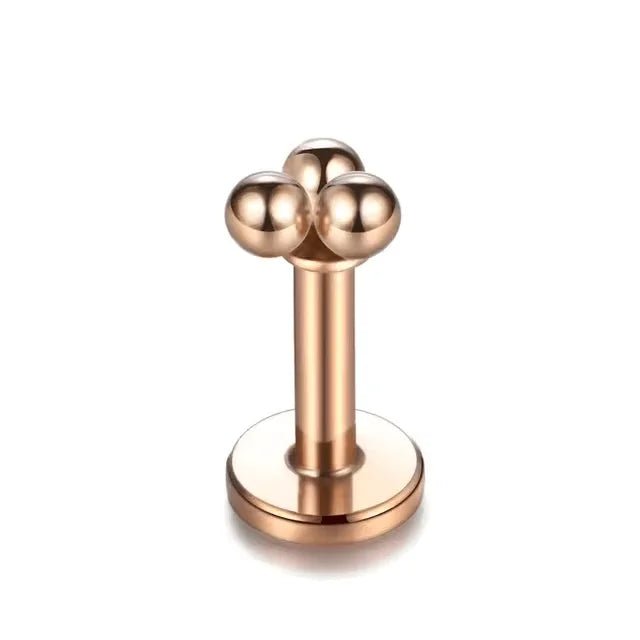 Stijlvolle Chirurgisch Stalen Oor Piercing - Ros&Atilde;&copy;kleurig - Unisex