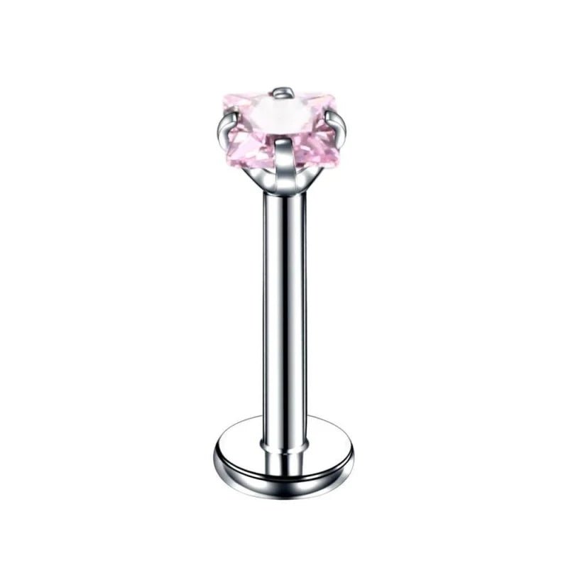 Roze Zirkonia Helix Piercing labret traguspiercing - Unisex