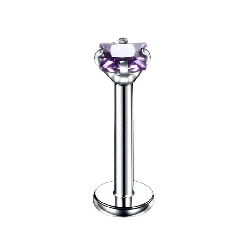 Paars Zirkonia Helix Piercing - 8mm - Heren
