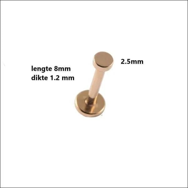Ronde Helix Piercing Goudkleur 2.5mm - Unisex