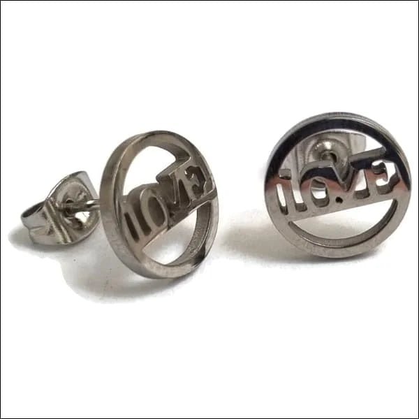 Love Oorbellen Staal - Vier de Liefde - love 7x3mm -
