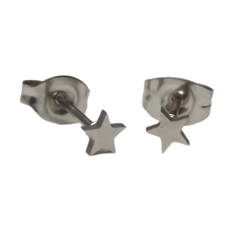 RVS Ster Oorbellen Diverse Kleuren - Verjaardag Cadeau Oorstekers - 3mm / Zilverkleur -