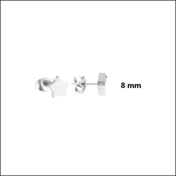 RVS Ster Oorbellen Diverse Kleuren - Verjaardag Cadeau Oorstekers - 3mm / Zilverkleur -