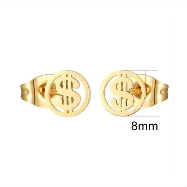 Stalen Oorbellen Goudkleur Rond - Trendy Cadeautjes - Keltisch-8mm -