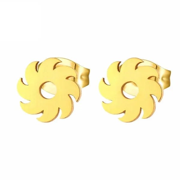 Stalen Oorbellen Goudkleur Rond - Trendy Cadeautjes - Keltisch-8mm -