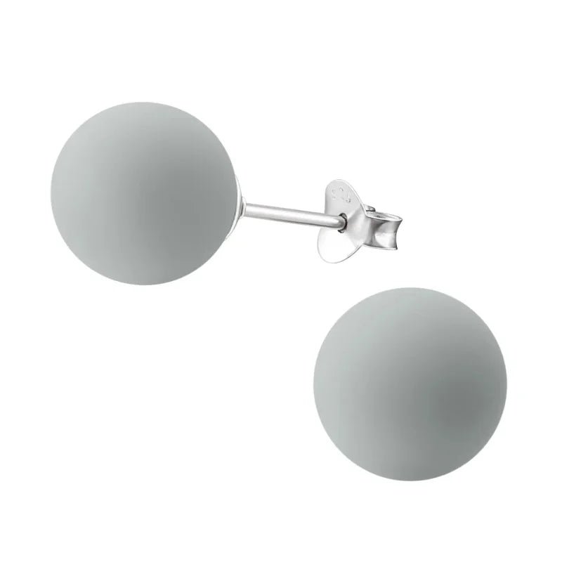 Zilveren pareloorbellen met lichtgrijze parel &acirc;&euro;&ldquo; 10 mm -