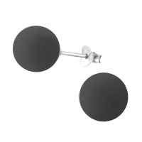 Zilveren parel oorstekers met grijze parel &acirc;&euro;&ldquo; 10 mm -