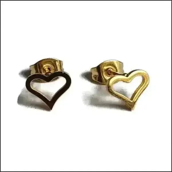 RVS Hartjes Oorbellen Diverse Kleuren - Dames & Kinderen Oorstekers - Goudkleur-7 mm - Dames