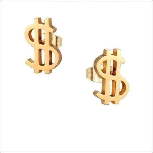 Stalen Dollar Oorbellen RVS - Zilverkleurig -