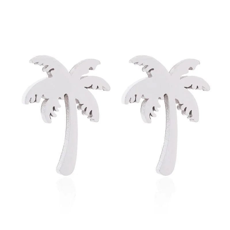 Stalen Palmboom Oorbellen - Zomerse Accessoire -