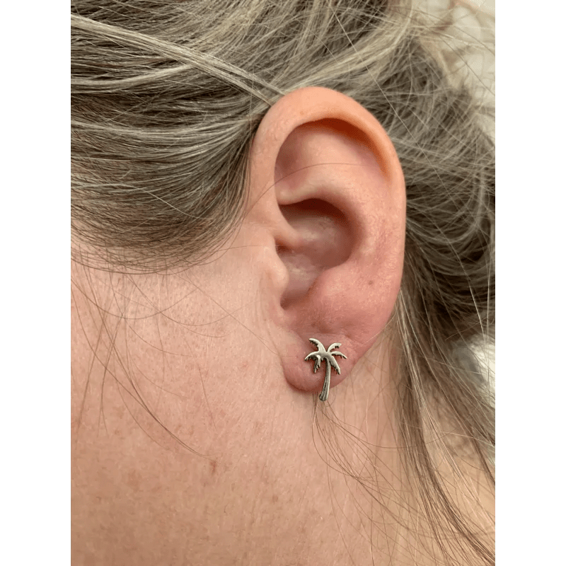 Stalen Palmboom Oorbellen - Zomerse Accessoire -