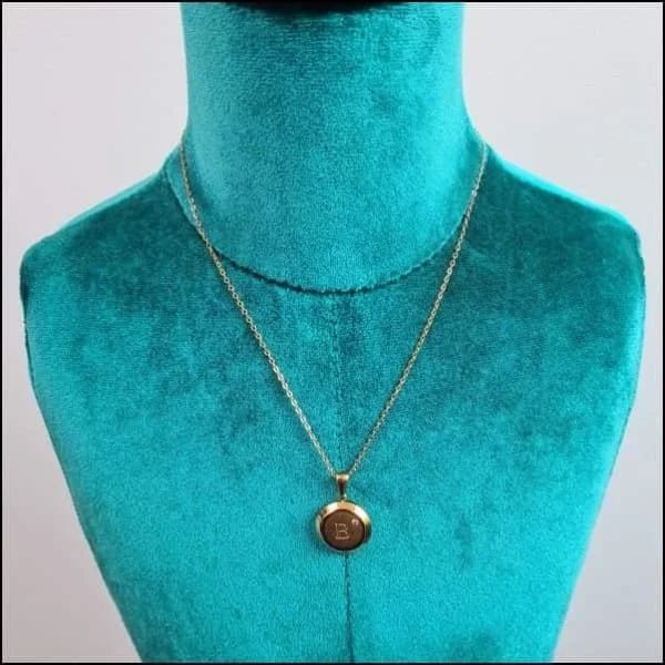 Goudkleurige Initiaal Ketting met Zirkonia Steentje - 45cm - A - Unisex