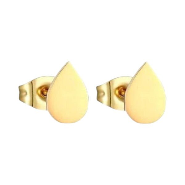 Goudkleurige druppel oorbellen &acirc;&euro;&ldquo; 9x6 mm -