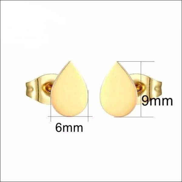 Goudkleurige druppel oorbellen &acirc;&euro;&ldquo; 9x6 mm -