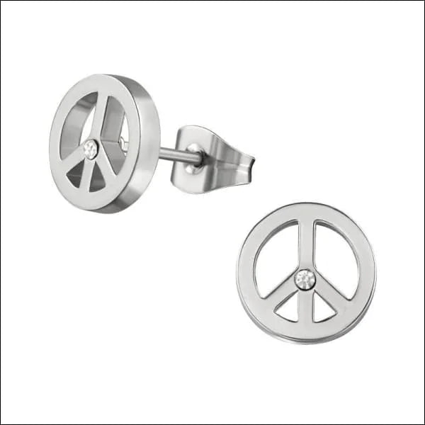 Vredesteken Oorbellen - Zirkonia-Zwart-9mm -