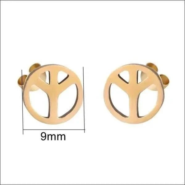 Vredesteken Oorbellen - Zirkonia-Zwart-9mm -