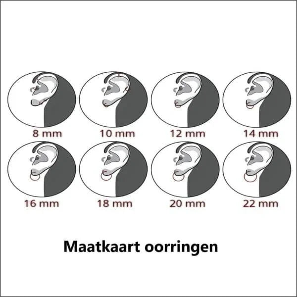 Zwarte Zirkonia Kinder Oorbellen -