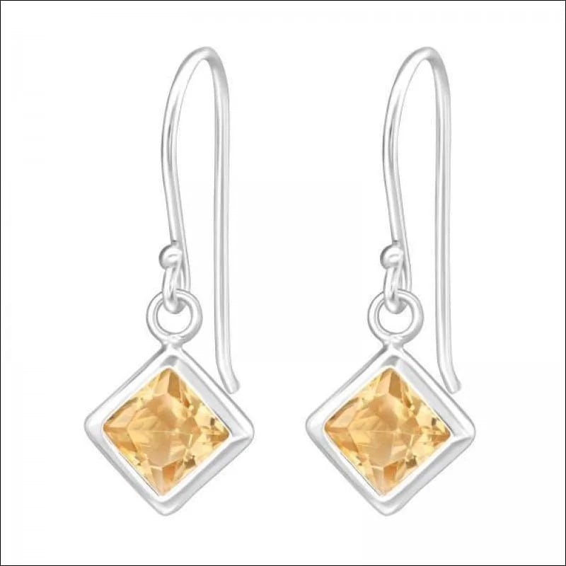 Luxe Zilveren Kinder Oorhangers champagne zirkonia -