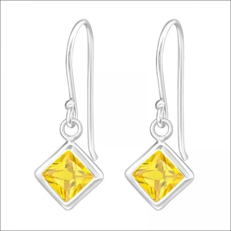 Kinder Oorbellen Gele Zirkonia - Aramat Jewels -