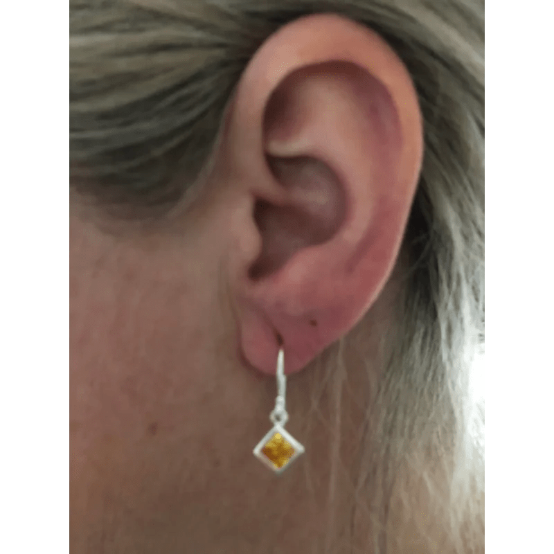 Kinder Oorbellen Gele Zirkonia - Aramat Jewels -