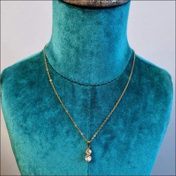 Stalen Dames Ketting met Zirkonia Steentjes - Dames