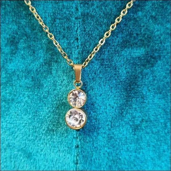 Stalen Dames Ketting met Zirkonia Steentjes - Dames