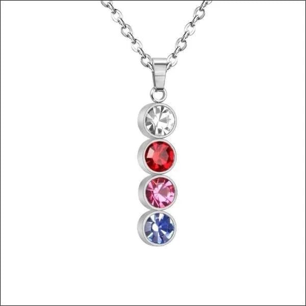 Trendy Dames Ketting met Hanger Bar - Zirkonia Steentjes - Dames